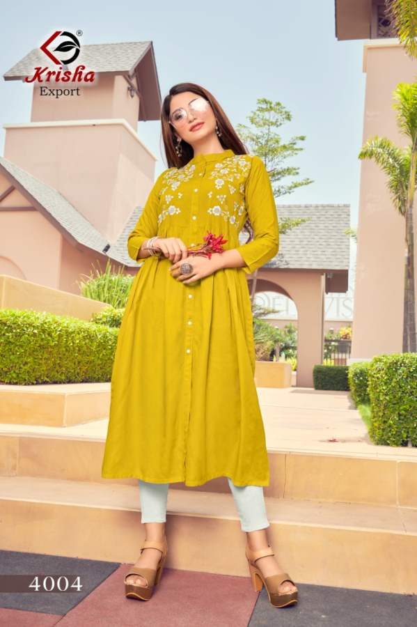 Krisha Mohini Latest Stylish Ethnic Wear Rayon Designer Kurti Collection